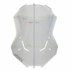 ERMAX ΖΕΛΑΤΊΝΑ KYMCO DTX 360 2022-2024 ΤΟΥΡΙΣΤΙΚΉ 46CM ΕΛΑΦΡΏΣ ΦΙΜΈ