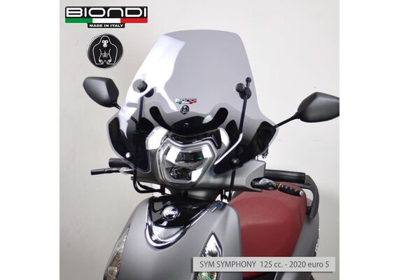 BIONDI WINDSCREEN SYM SYMPHONY ST 2015-2024 HONDA SH 300 2007-2010 47X53CM GREY