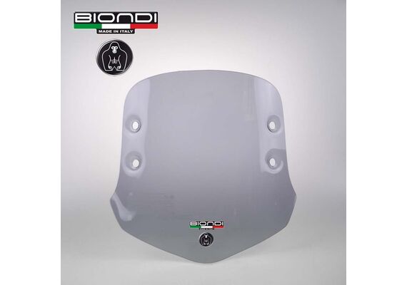 BIONDI WINDSCREEN KYMCO AGILITY 125-200 ALL MODELS 2005-2024 49X46CM GREY