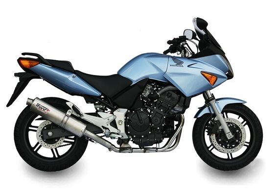 MIVV OVAL EXHAUST SLIP-ON HONDA CBF 600 2004-2011 ST. STEEL