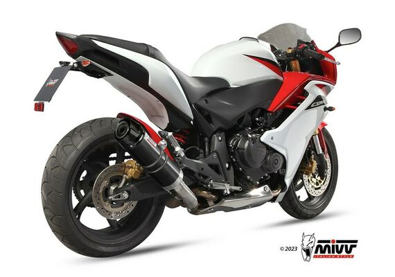 MIVV GP EXHAUST SLIP-ON HONDA CB 600F HORNET 07-13 CBR 600 F 11-13 BLACK