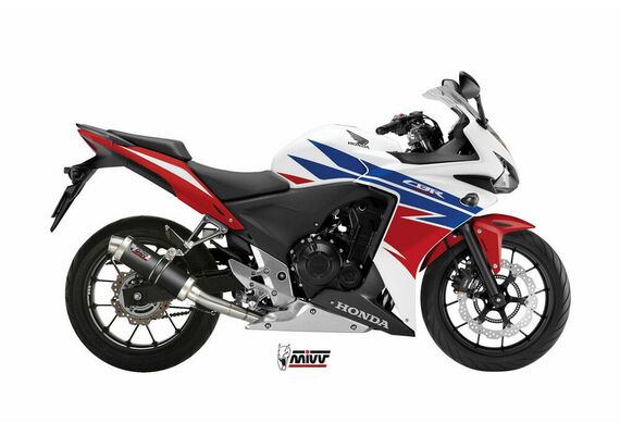 MIVV GP EXHAUST SLIP-ON HONDA CB 500 F / X CBR 500R 2013-2015 CARBON