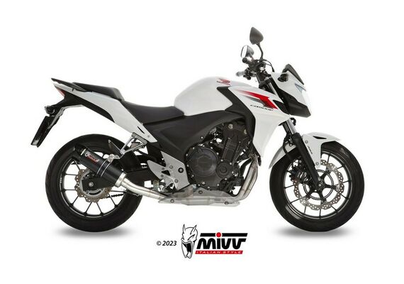 MIVV GP EXHAUST SLIP-ON HONDA CB 500 F / X CBR 500R 2013-2015 BLACK