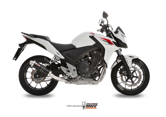 MIVV GP EXHAUST SLIP-ON HONDA CB 500 F / X CBR 500R 2013-2015 BLACK