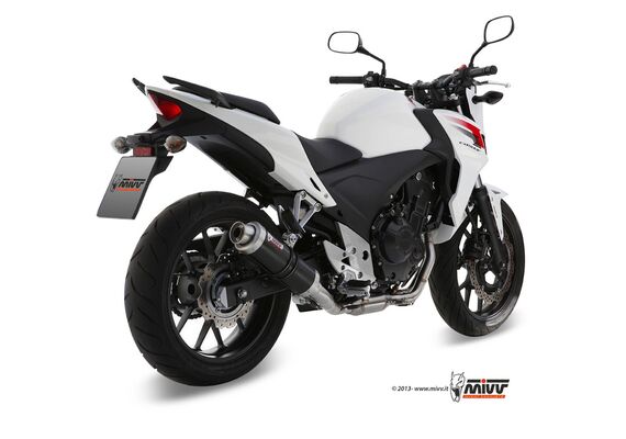MIVV GP EXHAUST SLIP-ON HONDA CB 500 F / X CBR 500R 2013-2015 BLACK