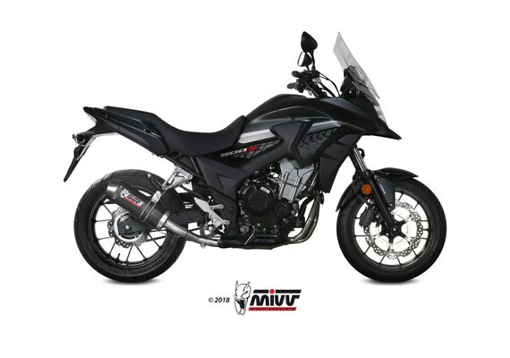 MIVV OVAL EXHAUST SLIP-ON HONDA CB 500 X 2017-2021 CARBON