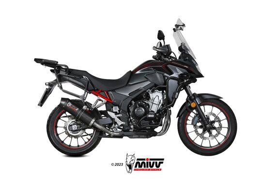 MIVV OVAL EXHAUST SLIP-ON HONDA CB 500 X 2022-2023 CARBON