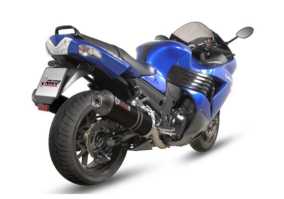 MIVV OVAL EXHAUST SLIP-ONS KAWASAKI ZZR 1400 2008-2011 BLACK