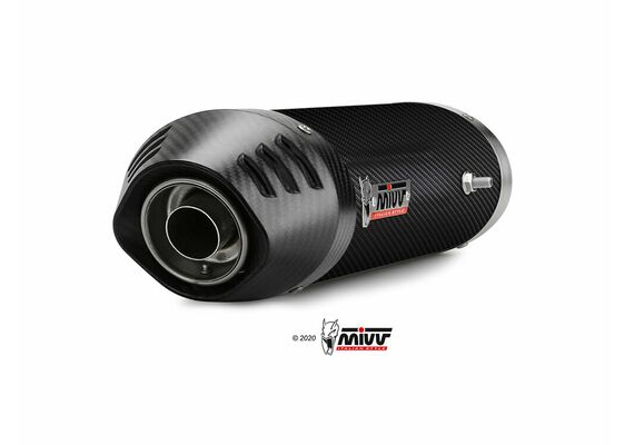 MIVV OVAL EXHAUST SLIP-ON HONDA CBR 600 RR 2003-2004 CARBON