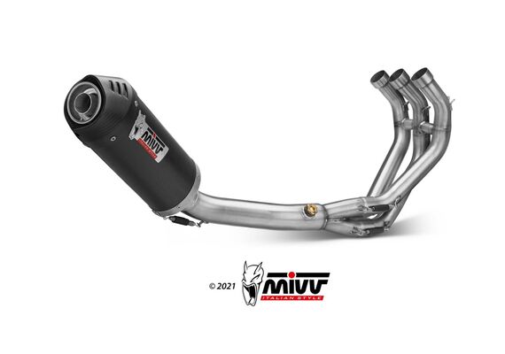 MIVV OVAL EXHAUST FULL SYSTEM YAMAHA TRACER 900 GT 2015-2020 CARBON