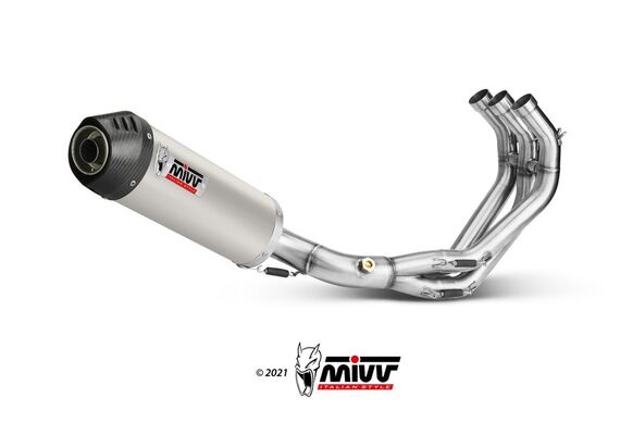 MIVV OVAL EXHAUST FULL SYSTEM YAMAHA TRACER 900 GT 2015-2020 TITANIUM
