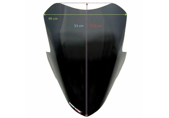 ERMAX ΖΕΛΑΤΊΝΑ HONDA PCX 125 2021-2024 ΚΟΝΤΉ 53CM ΣΚΟΎΡΟ ΦΙΜΈ