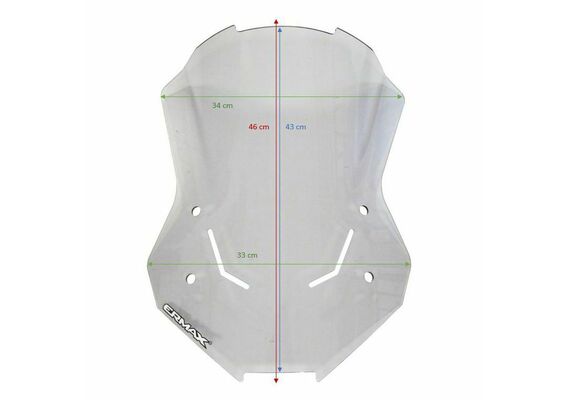 ERMAX ΖΕΛΑΤΊΝΑ KYMCO DTX 360 2022-2024 ΤΟΥΡΙΣΤΙΚΉ 46CM ΕΛΑΦΡΏΣ ΦΙΜΈ