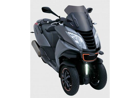 ERMAX ΖΕΛΑΤΊΝΑ PEUGEOT METROPOLIS 400I 2013-2020 ΚΟΝΤΉ 43CM ΣΚΟΎΡΟ ΦΙΜΈ