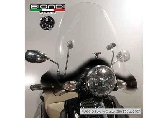 BIONDI ΖΕΛΑΤΊΝΑ PIAGGIO BEVERLY CRUISER 250 500 2007-2012 ΨΗΛΉ 76X66CM ΔΙΆΦΑΝΗ