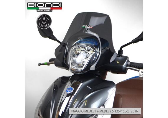 BIONDI ΖΕΛΑΤΊΝΑ WILD PIAGGIO MEDLEY 125 150 2016-2019 ΚΟΝΤΉ 34X41CM ΣΚΟΎΡΟ ΦΙΜΈ