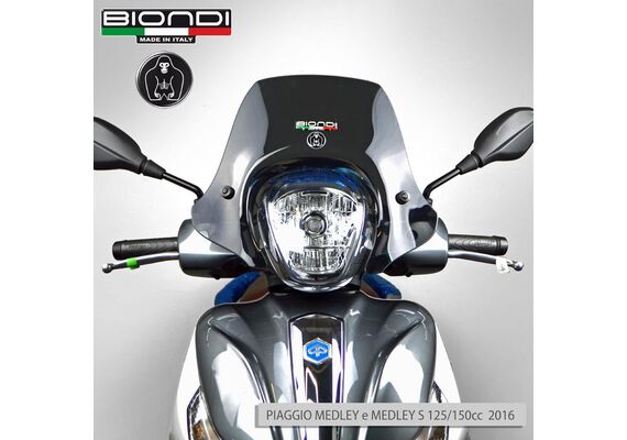 BIONDI ΖΕΛΑΤΊΝΑ WILD PIAGGIO MEDLEY 125 150 2016-2019 ΚΟΝΤΉ 34X41CM ΣΚΟΎΡΟ ΦΙΜΈ