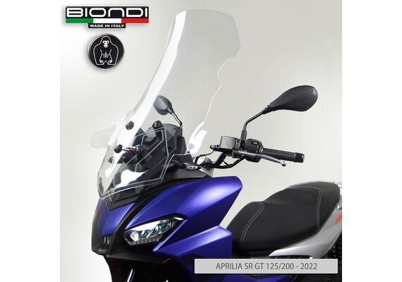 BIONDI ΖΕΛΑΤΊΝΑ APRILIA SR GT 200 2022-2024 ΨΗΛΉ 73X65CM ΔΙΆΦΑΝΗ