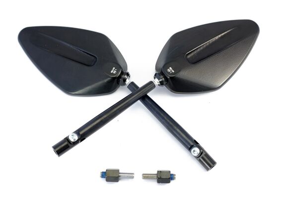 MG BIKETEC ΣΕΤ ΚΑΘΡΈΠΤΕΣ BMW F 900 R F 900 XR R 1250 GS ΜΑΎΡΟΙ ΡΥΘΜΙΖΌΜΕΝΟΙ