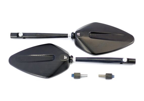 MG BIKETEC ΣΕΤ ΚΑΘΡΈΠΤΕΣ BMW F 900 R F 900 XR R 1250 GS ΜΑΎΡΟΙ ΡΥΘΜΙΖΌΜΕΝΟΙ