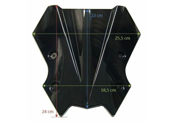 ERMAX ΖΕΛΑΤΊΝΑ YAMAHA MT 07 2021-2024 ΚΟΝΤΉ HYPER 22CM ΣΚΟΎΡΟ ΦΙΜΈ