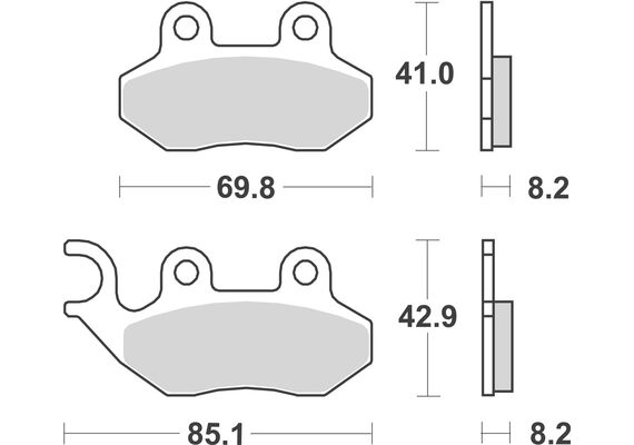AP RACING ΤΑΚΆΚΙΑ ΕΜΠΡΌΣ SYM SYMPHONY ST 15-19 SYMPHONY SR CITYCOM 300 ΟΡΓΑΝΙΚΆ