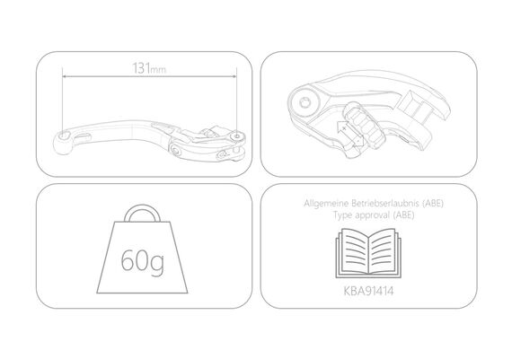 MG BIKETEC ΜΑΝΈΤΑ ΦΡΈΝΟΥ ΔΕΞΙΆ HONDA ADV 350 22-25 X ADV 750 21-24 ΜΑΎΡΗ ΣΠΑΣΤΉ