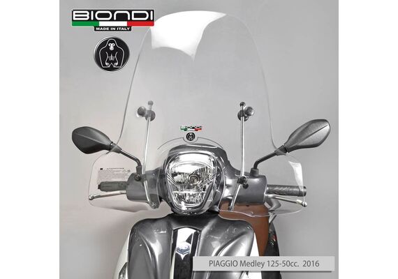 BIONDI ΖΕΛΑΤΊΝΑ PIAGGIO MEDLEY S 125 150 2016-2019 ΨΗΛΉ 67X71CM ΔΙΆΦΑΝΗ