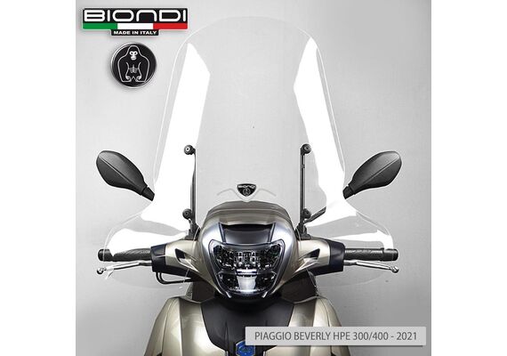 BIONDI ΖΕΛΑΤΊΝΑ PIAGGIO BEVERLY 300 400 HPE 2021-2024 ΨΗΛΉ 72X71CM ΔΙΆΦΑΝΗ
