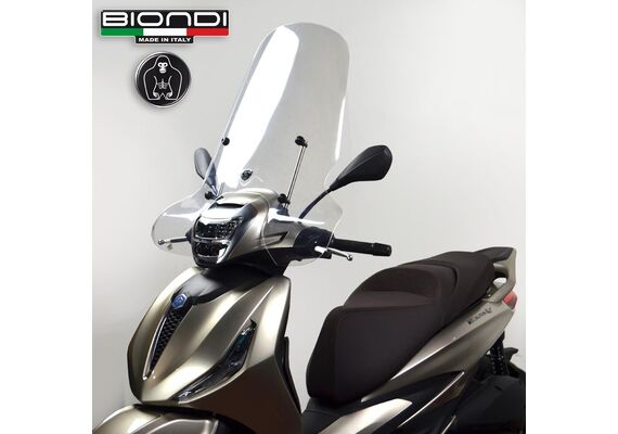 BIONDI ΖΕΛΑΤΊΝΑ PIAGGIO BEVERLY 300 400 HPE 2021-2024 ΨΗΛΉ 72X71CM ΔΙΆΦΑΝΗ