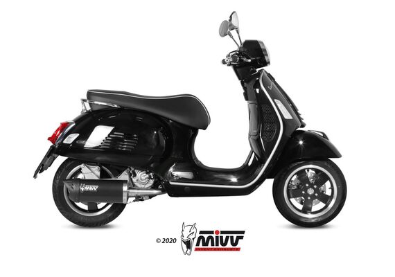 MIVV MOVER ΤΕΛΙΚΌ ΕΞΆΤΜΙΣΗΣ PIAGGIO VESPA GTS 300 2008-2020 BLACK