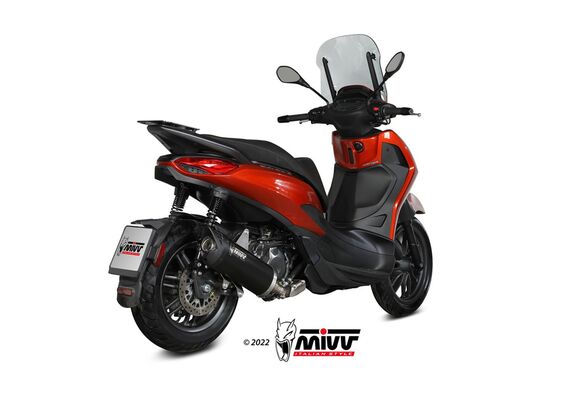 MIVV MOVER ΤΕΛΙΚΌ ΕΞΆΤΜΙΣΗΣ PIAGGIO BEVERLY 400 HPE 2021-2024 BLACK