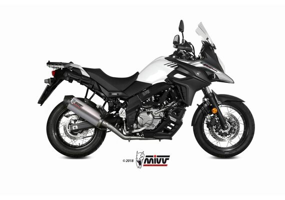 MIVV OVAL ΟΛΌΣΩΜΗ ΕΞΆΤΜΙΣΗ SUZUKI V STROM 650 2017-2023 TITANIUM