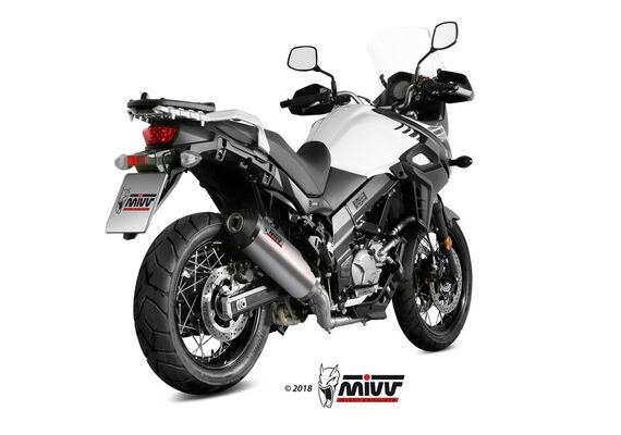 MIVV OVAL ΟΛΌΣΩΜΗ ΕΞΆΤΜΙΣΗ SUZUKI V STROM 650 2017-2023 TITANIUM