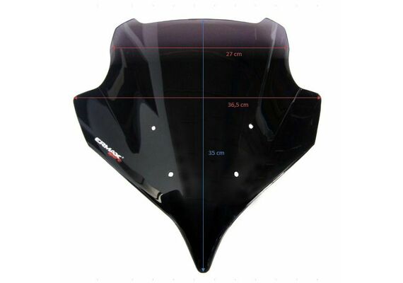 ERMAX ΖΕΛΑΤΊΝΑ YAMAHA MT 10 2022-2024 ΚΟΝΤΉ 35CM ΣΚΟΎΡΟ ΦΙΜΈ