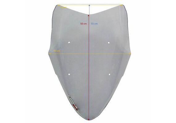 ERMAX ΖΕΛΑΤΊΝΑ SYM CRUISYM 300 2022-2024 ΚΟΝΤΉ 55CM ΣΚΟΎΡΟ ΦΙΜΈ