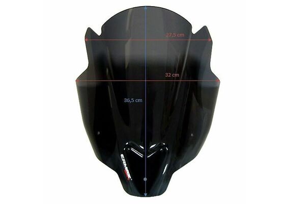 ERMAX ΖΕΛΑΤΊΝΑ NOSE YAMAHA MT 07 2021-2024 36,5CM ΣΚΟΎΡΟ ΦΙΜΈ